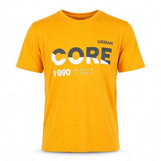Jack & Jones Men's Yellow Urban Core Graphic T-Shirt Medium