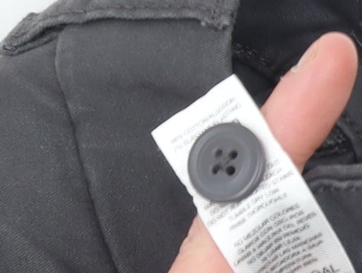 Dunnes Stores Men's Grey Chino Trousers 32W 30L Cotton Blend Casual