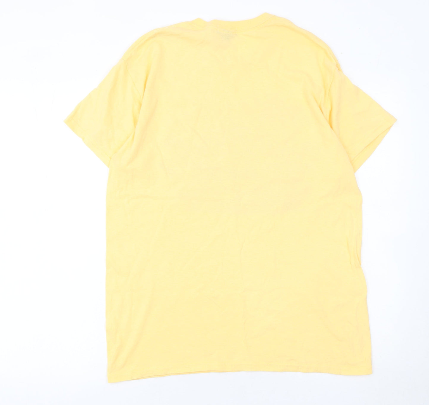 PrettyLittleThing Women's Yellow Sunset Boulevard Graphic T-Shirt Size S