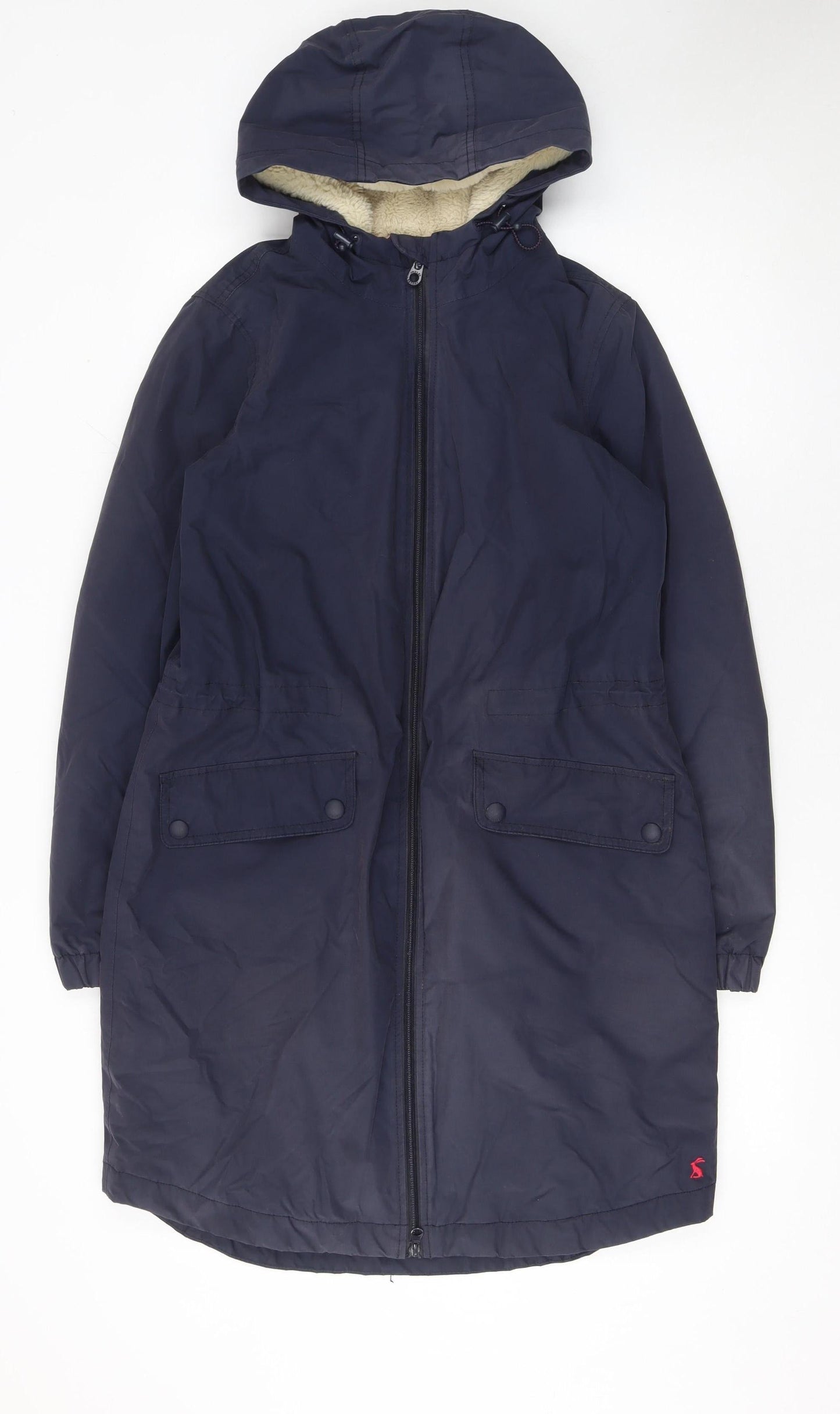 Joules Women’s Blue Waterproof Hooded Parka Coat Size 10