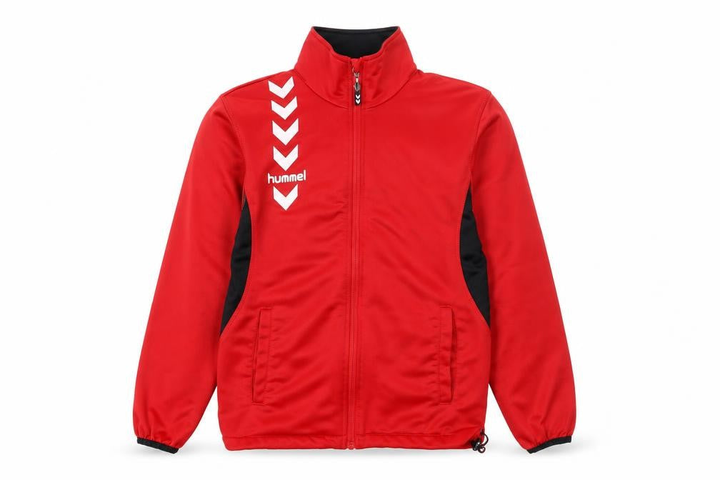 Hummel Boys Red Track Jacket 12 Years Polyester Full Zip Sports Top