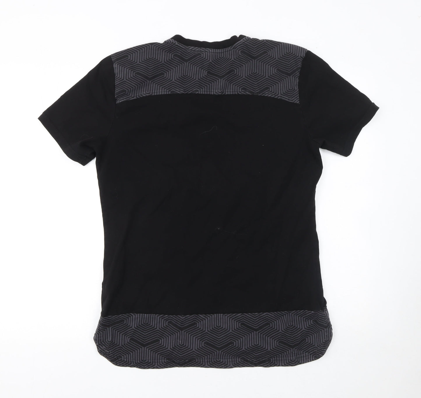 Puma Men’s Black Geometric Panel Crew Neck T-Shirt Size L