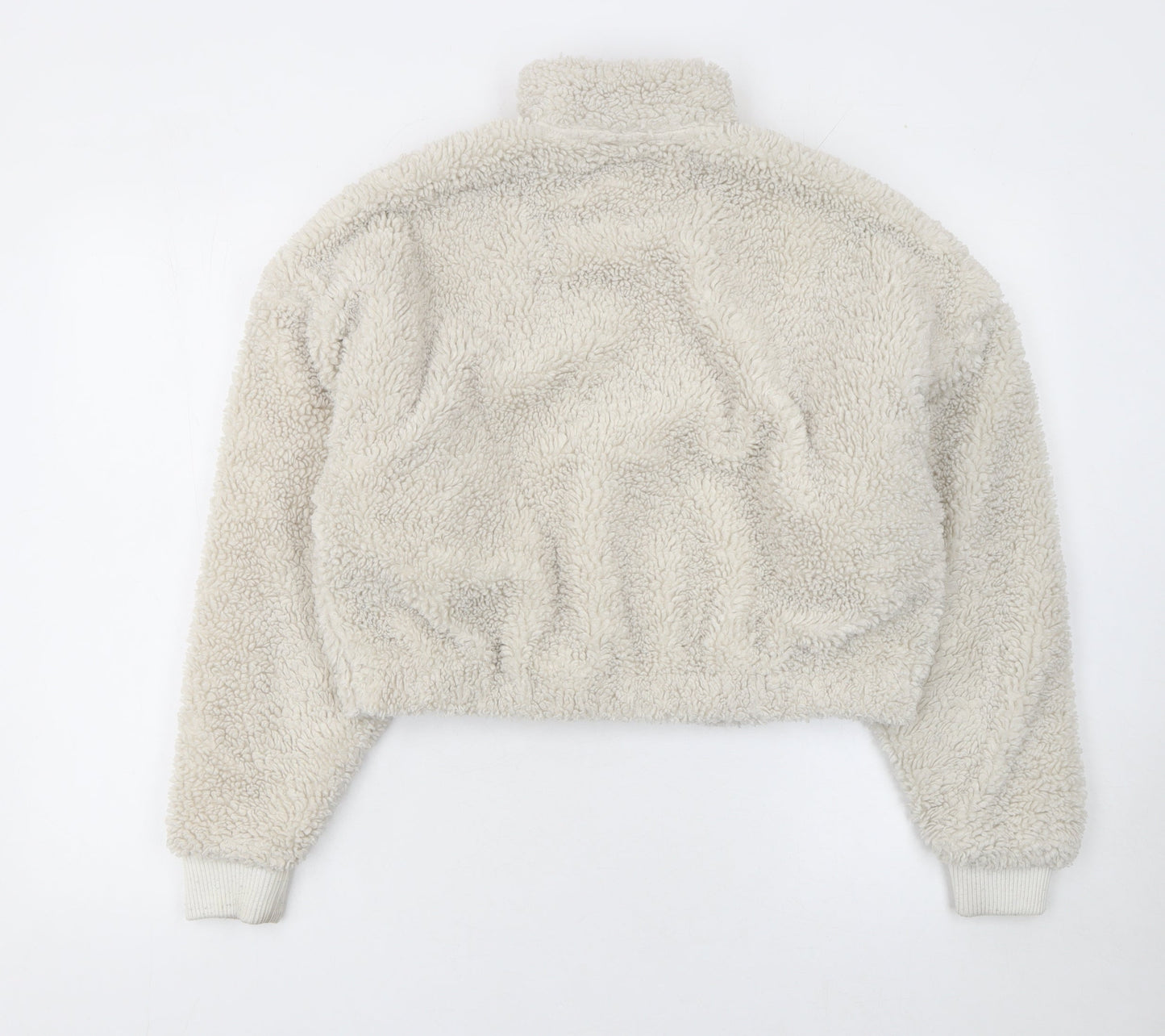 Dr Denim Womens Beige Fleece 1/4 Zip Pullover Sweatshirt Size S