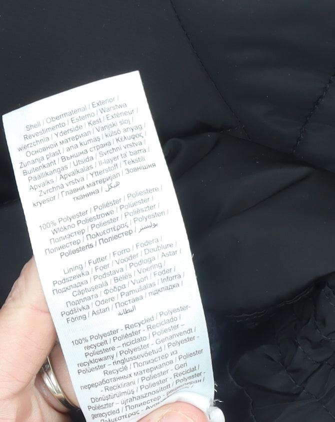 ONLY Women’s Black Hooded Puffer Jacket Size S Polyester Winter Coat