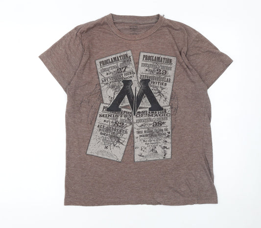 Harry Potter Brown Ministry of Magic Women’s M Graphic T-Shirt