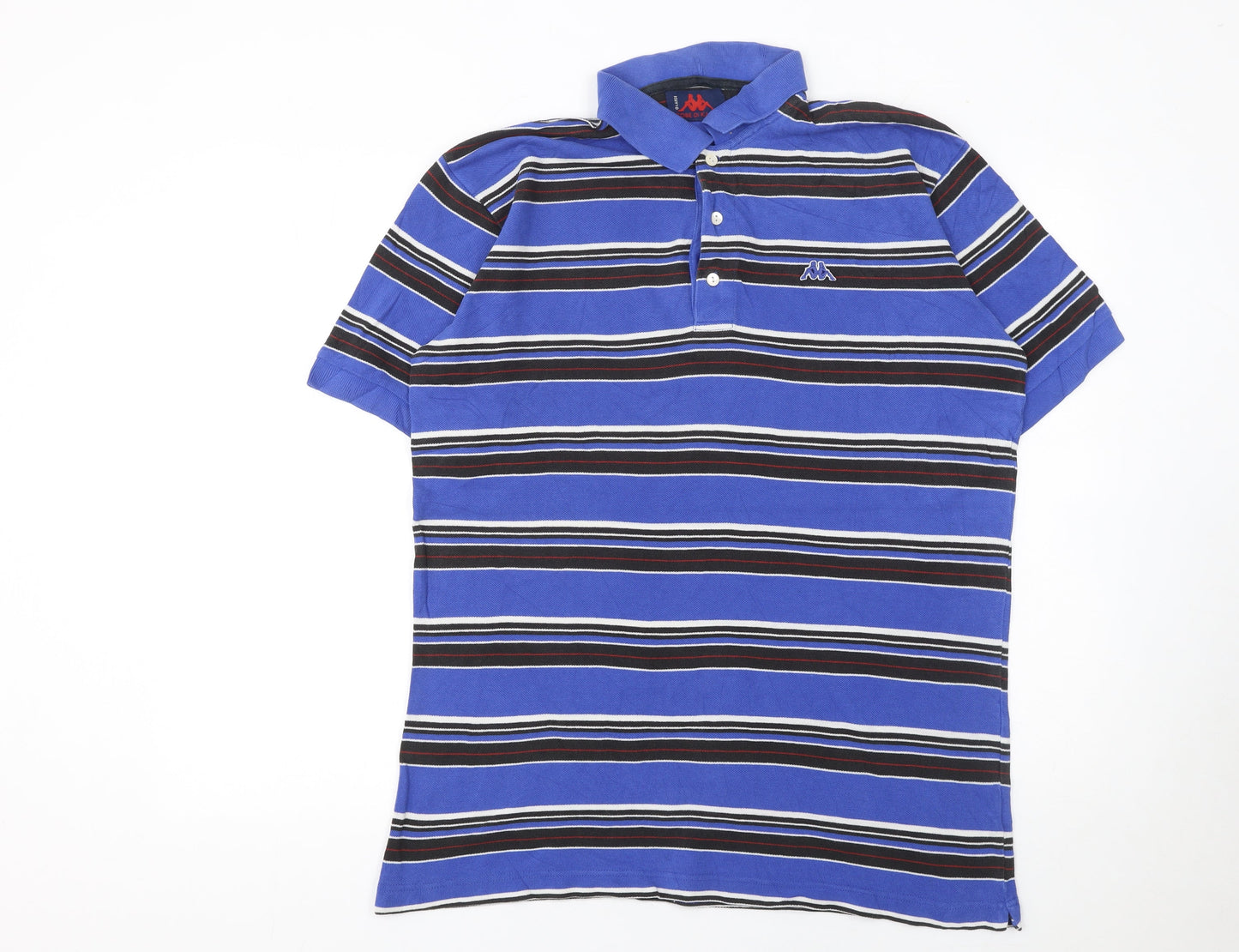 Robe Di Kappa Men's Blue Striped Cotton Polo Shirt L