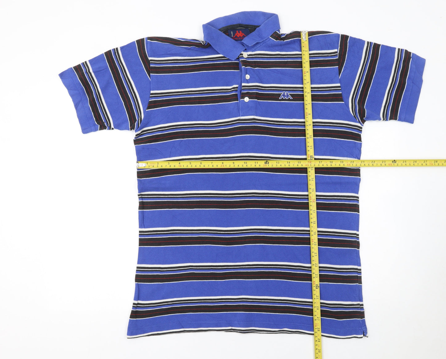 Robe Di Kappa Men's Blue Striped Cotton Polo Shirt L