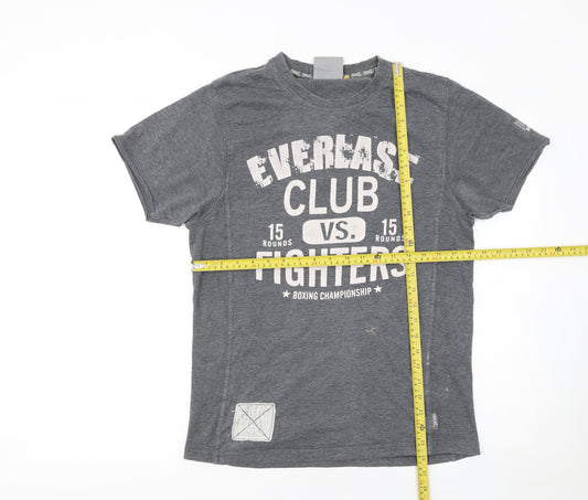 Everlast Men's Grey Boxing Club Graphic Short Sleeve T-Shirt Size S