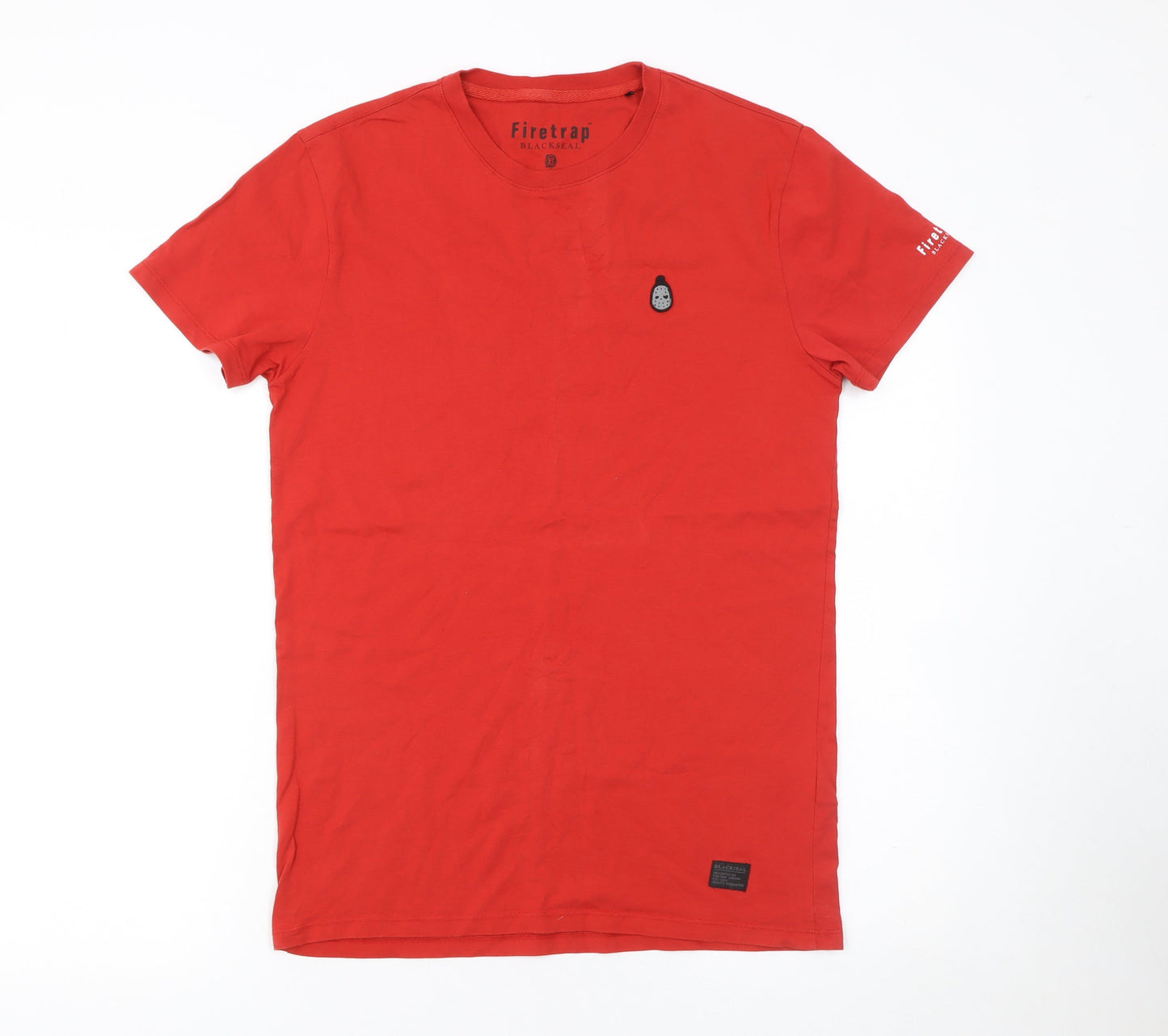 Firetrap Men's Red Cotton Crew Neck Short Sleeve T-Shirt XS