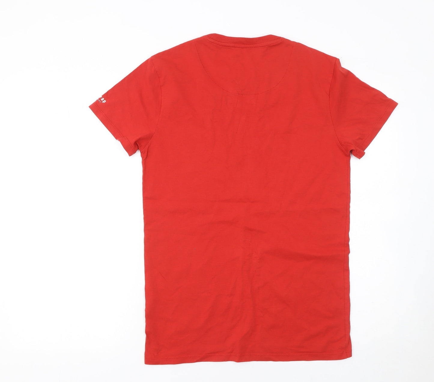 Firetrap Men's Red Cotton Crew Neck Short Sleeve T-Shirt XS