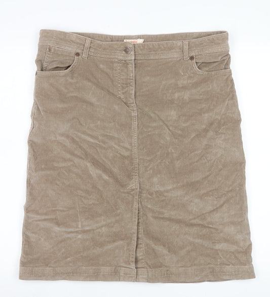 Timberland Women's Beige Corduroy Knee Length Skirt Size 12