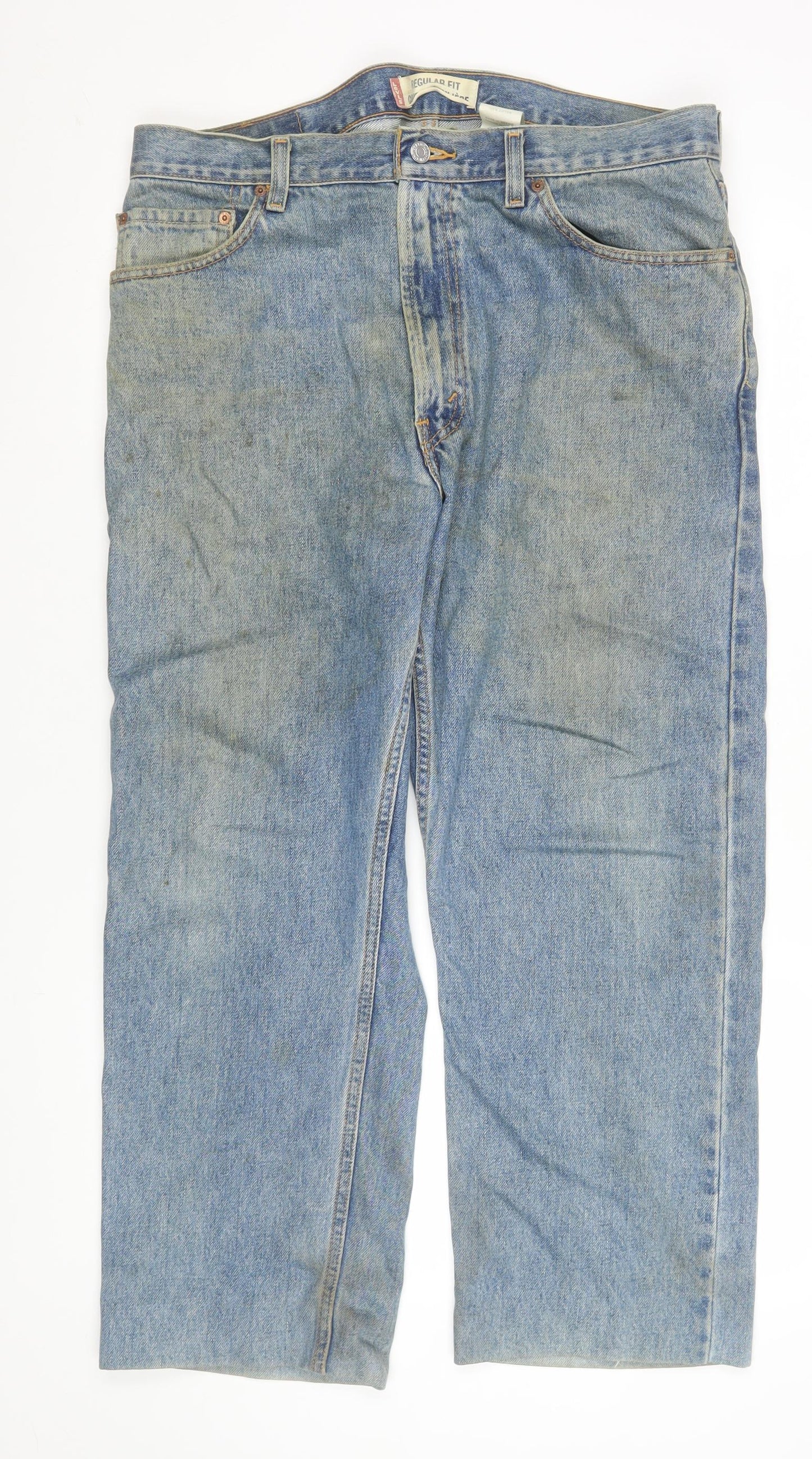 Levi's Men's Blue 505 Regular Fit Straight Denim Jeans 36x30