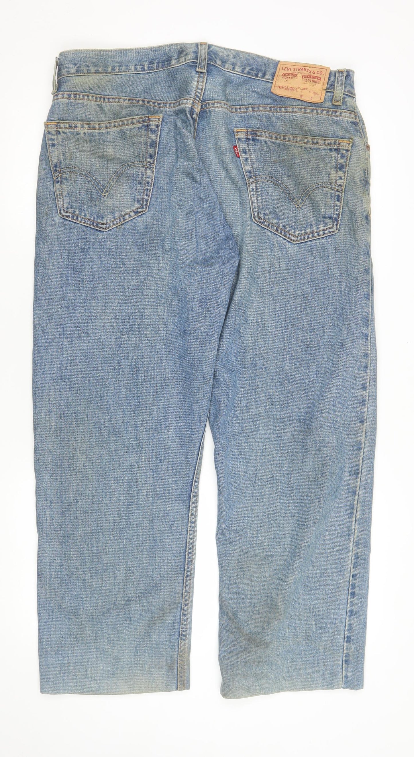 Levi's Men's Blue 505 Regular Fit Straight Denim Jeans 36x30