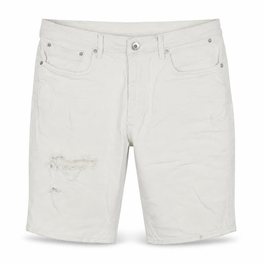 River Island Women’s White Bermuda Denim Shorts Size 36 Stretch Casual