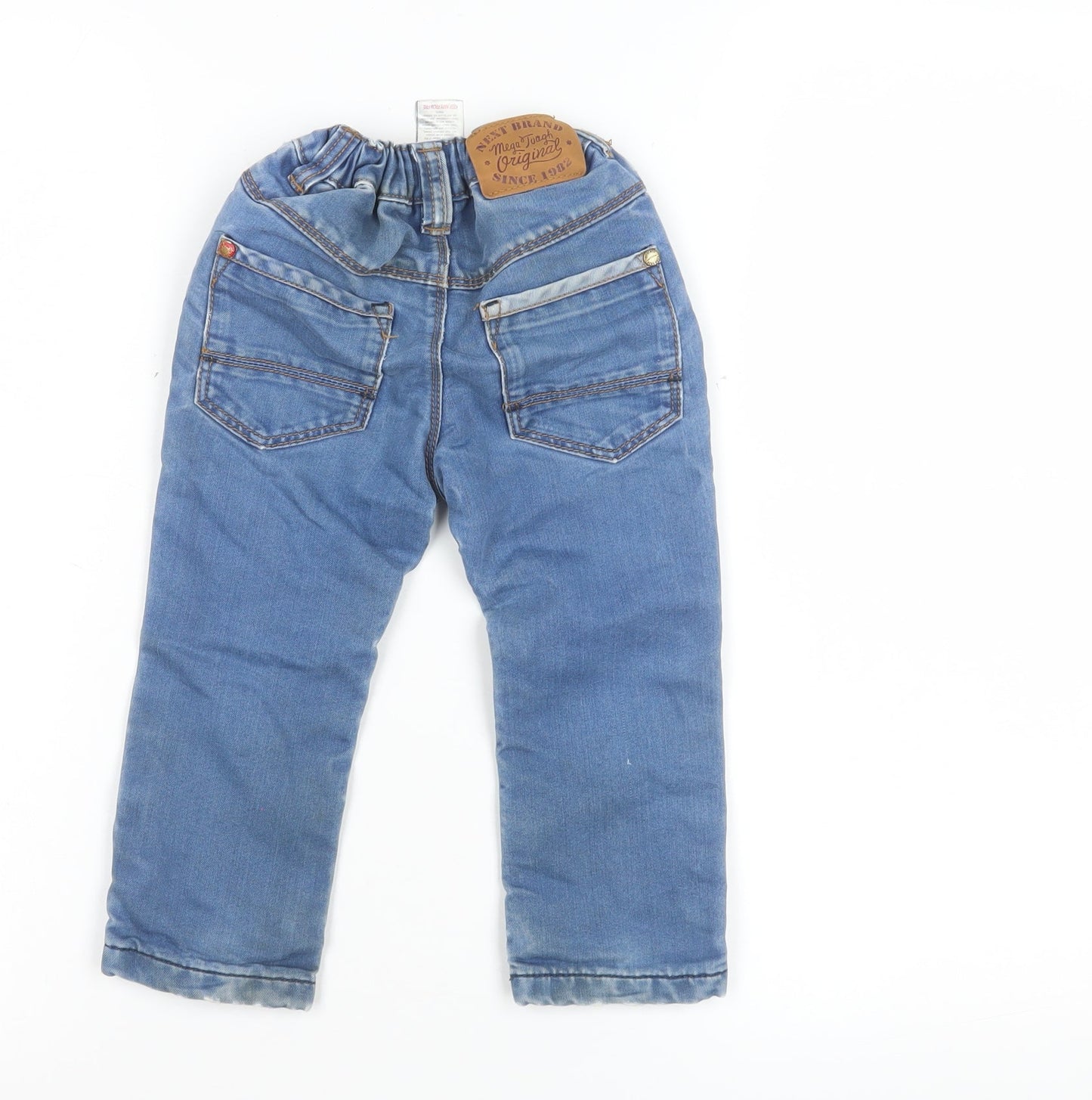 Next Unisex Baby Blue Stretch Jeans 18-24 Months Elastic Waist Denim