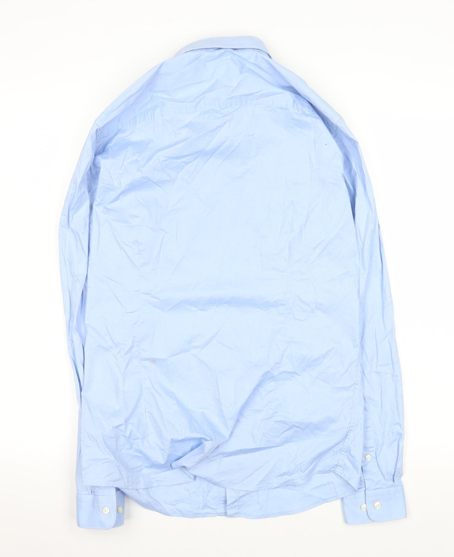 Jack & Jones Men’s Blue Slim Fit Stretch Long Sleeve Dress Shirt Size M