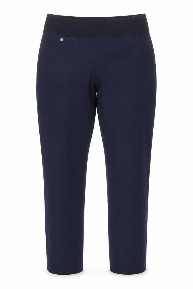 Kelly & Grace Women Blue Size 14 Stretch Trousers with Elastic Waist
