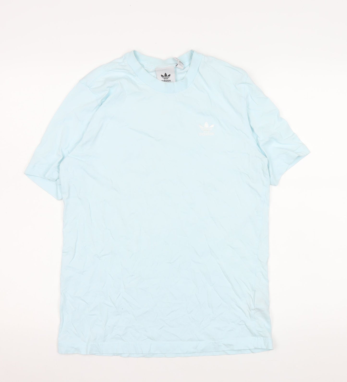 adidas Women's Blue Basic Crew Neck Cotton T-Shirt Size S