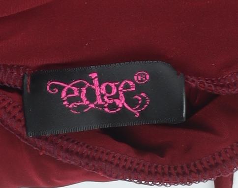 Edge Women's Red Halter Bodycon Ruched Stretch Dress Size 12