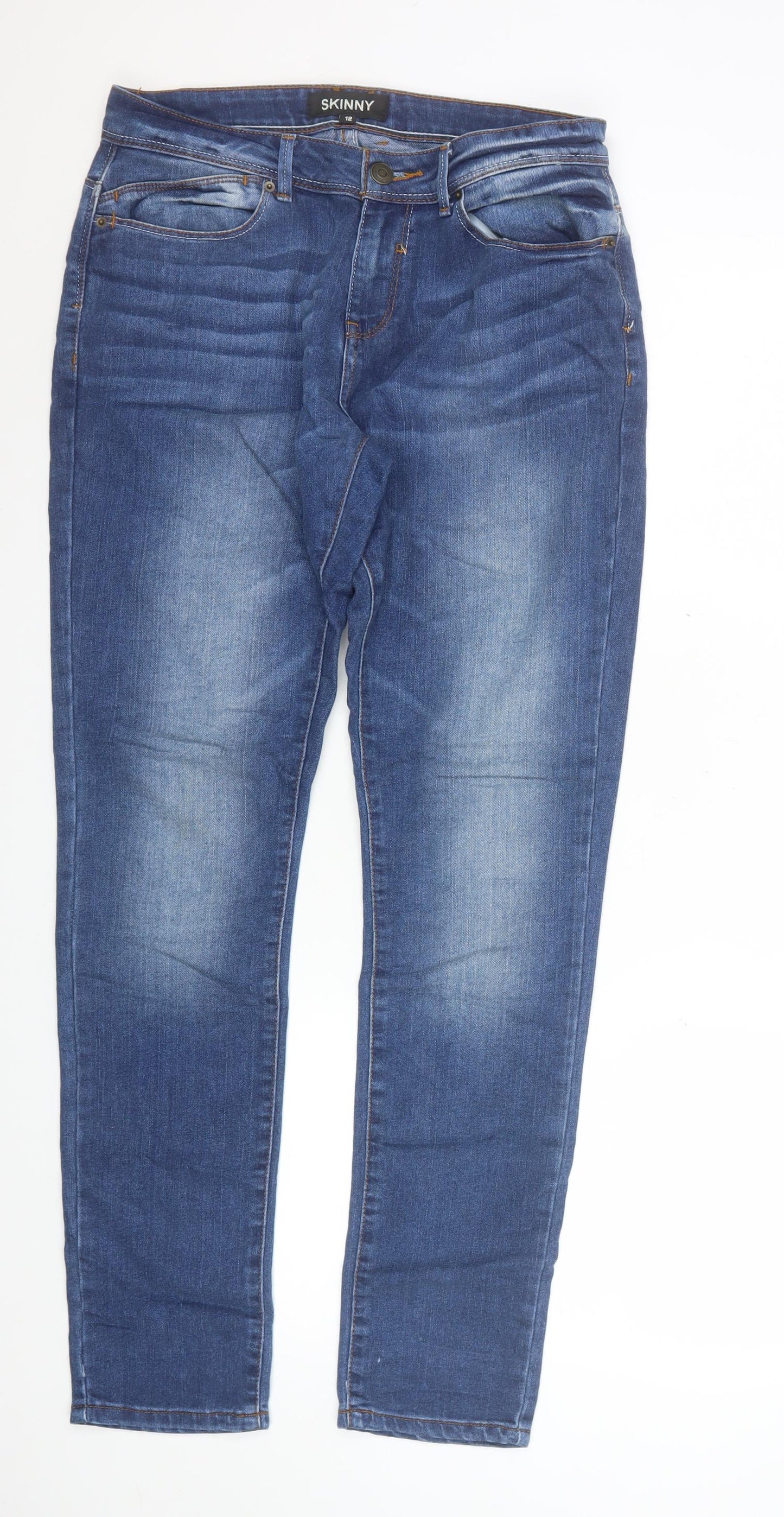 Peacocks Women’s Blue Skinny Jeans Size 12 Stretch Denim