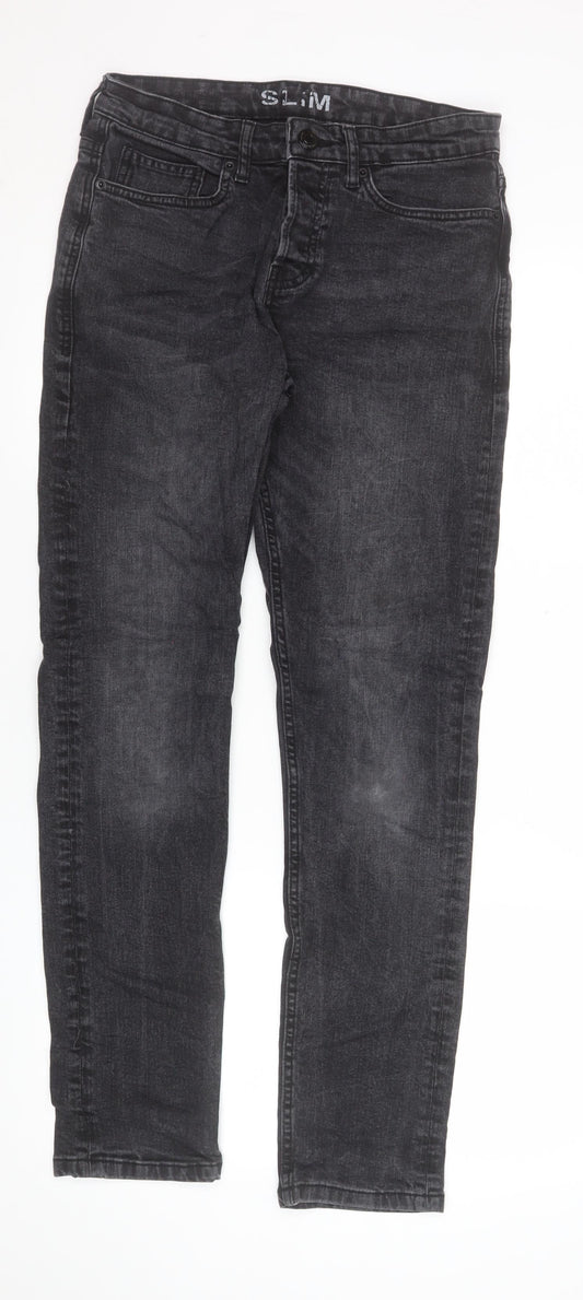 Peacocks Womens Black Slim Fit Mid Rise Skinny Jeans Size 12