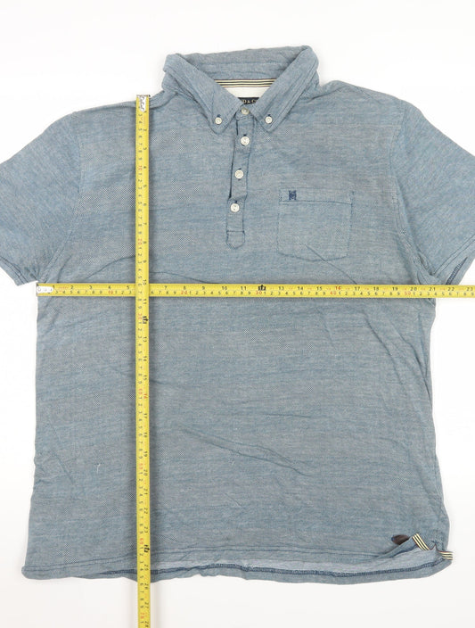 Hammond & Co Men’s Blue Cotton Short Sleeve Polo Shirt Size L