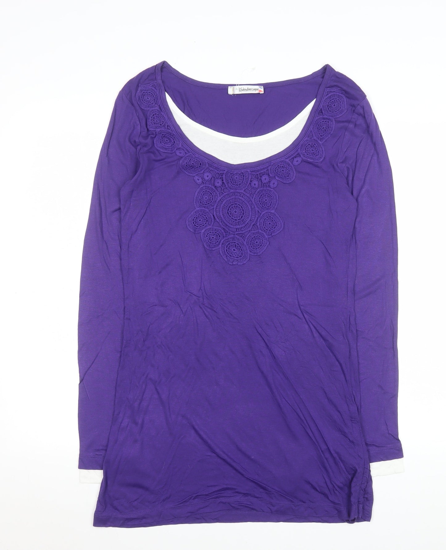 Kaleidoscope Women’s Purple Long Sleeve Tunic Blouse UK 14
