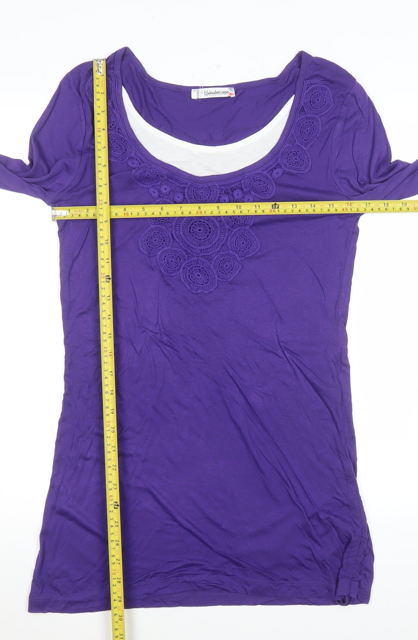 Kaleidoscope Women’s Purple Long Sleeve Tunic Blouse UK 14