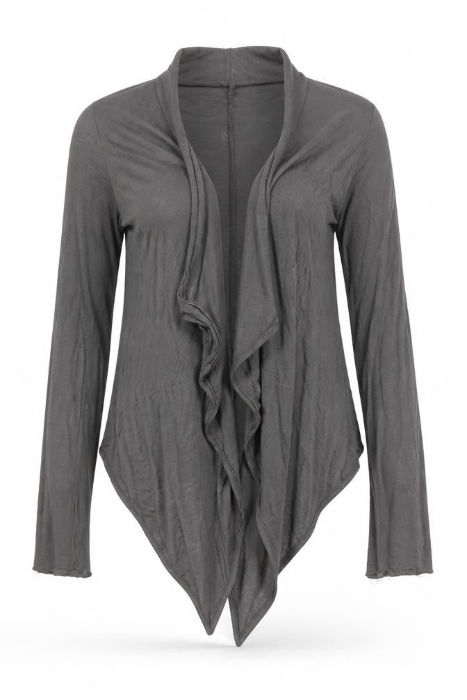 Jigsaw Women’s Grey Wrap Long Sleeve Lyocell Blouse Size S