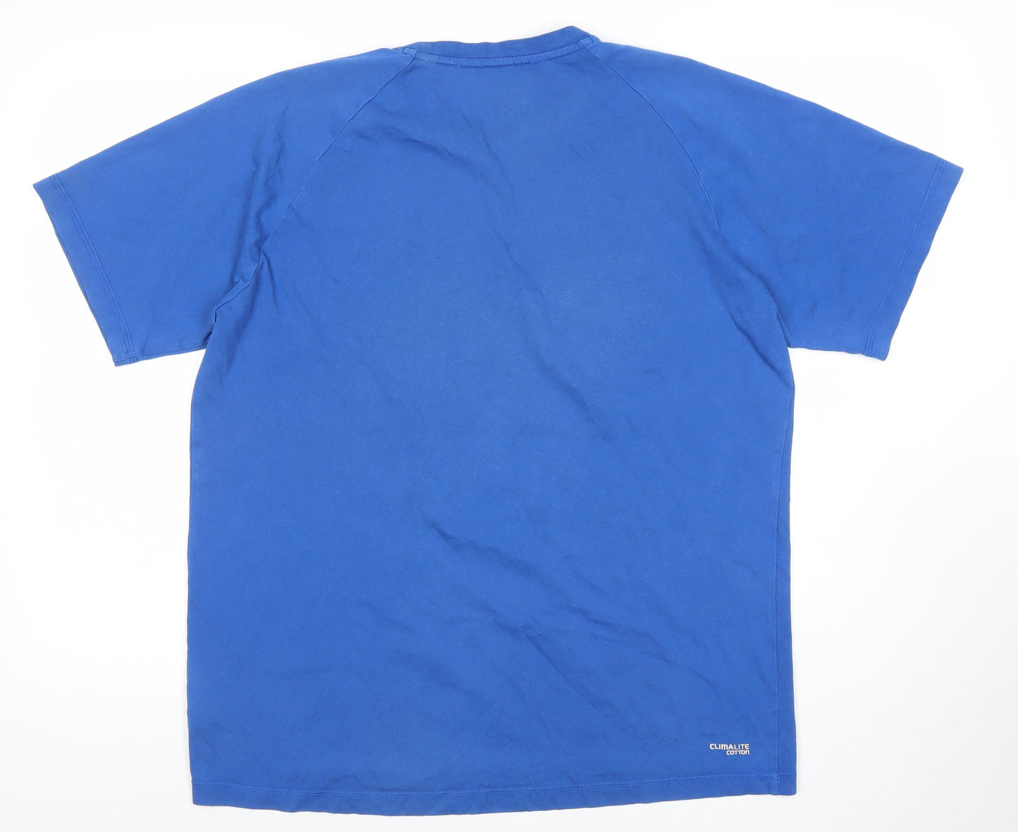 Adidas Men's Blue Climalite Essentials T-Shirt Size L Cotton Crew Neck