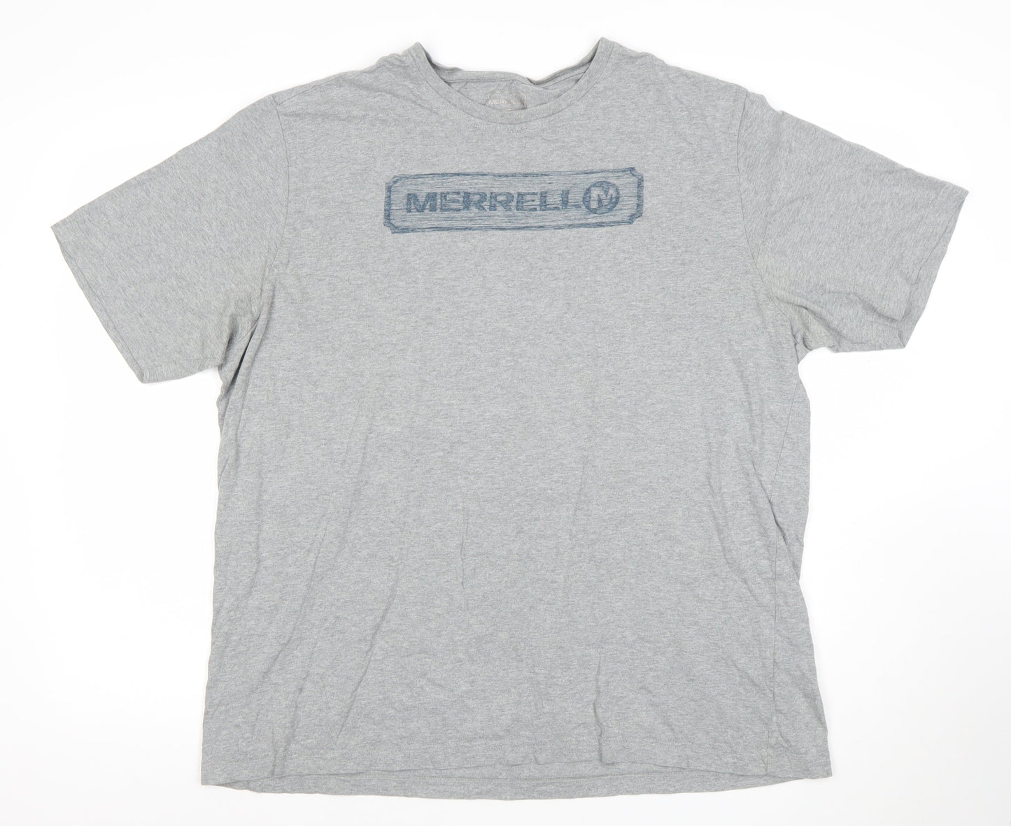 Merrell Men Grey XL Crew Neck T-Shirt Organic Cotton Casual Top