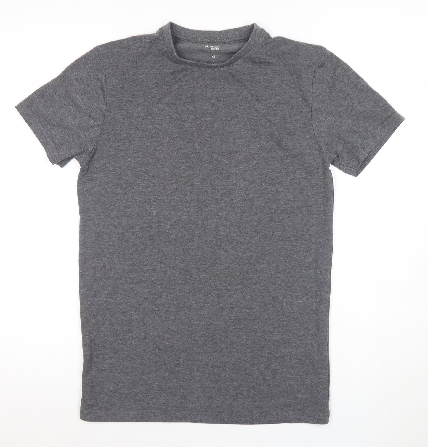 Dunnes Stores Men's Grey Slim Fit Short Sleeve T-Shirt XS