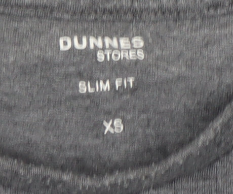 Dunnes Stores Men's Grey Slim Fit Short Sleeve T-Shirt XS