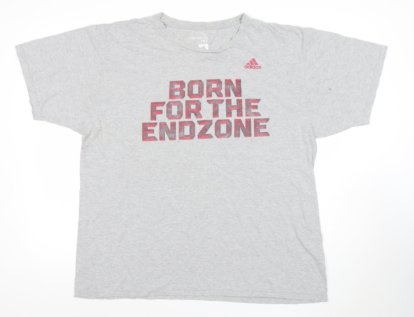 Adidas Men's Grey XL Graphic Sports T-Shirt Crew Neck Short Sleeve