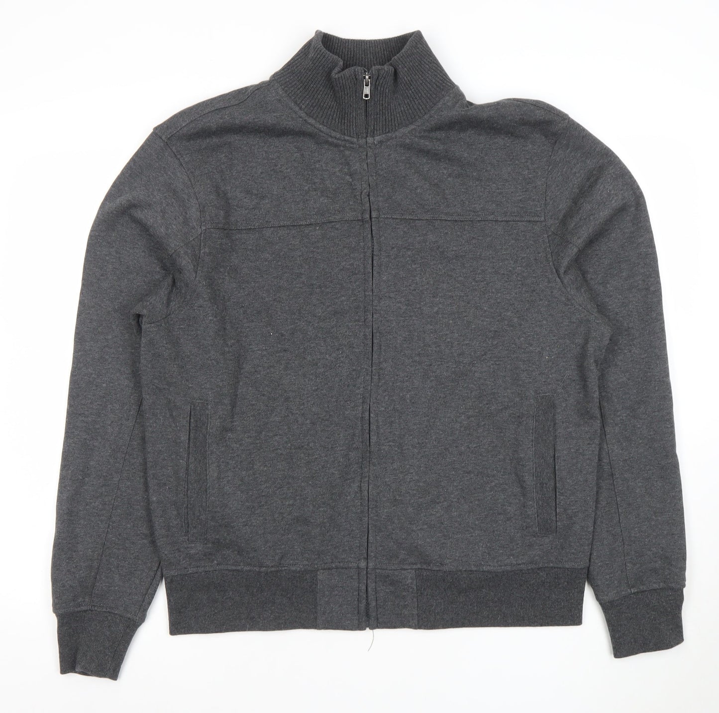 Dunnes Men’s Grey Full Zip High Neck Sweatshirt Size L