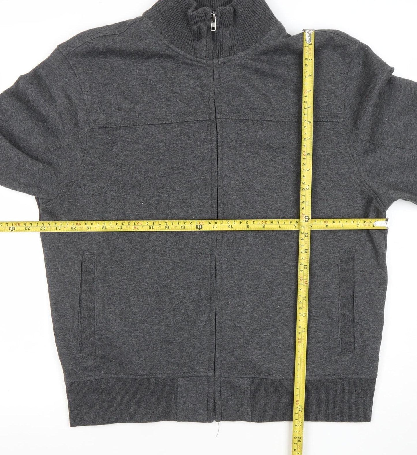 Dunnes Men’s Grey Full Zip High Neck Sweatshirt Size L