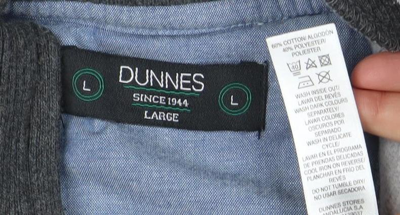 Dunnes Men’s Grey Full Zip High Neck Sweatshirt Size L