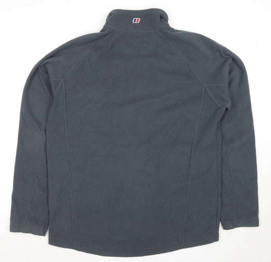 Berghaus Men's Grey Full Zip Fleece Jacket Size M Outdoor Hiking