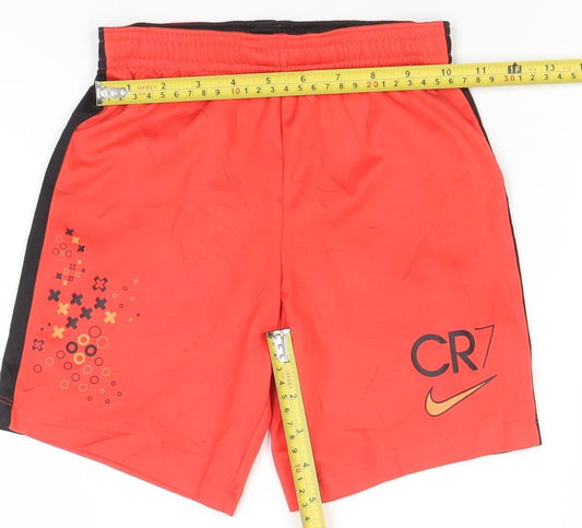 Nike Boys Red Dri-FIT Athletic Football Shorts XS 122-128 cm