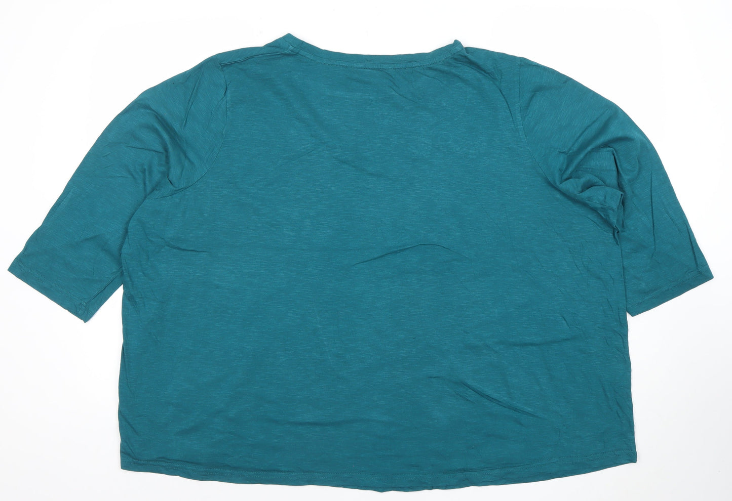 Julipa Women’s Green Embroidered Cotton Tunic Blouse Size 28