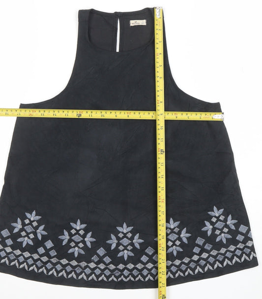 Hollister Women's Black Embroidered Sleeveless Camisole Tank Top Size S