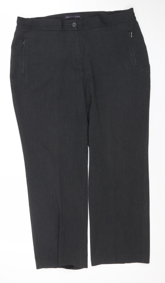 Marks and Spencer Women’s Grey Dress Pants Size 14 Short Straight Leg