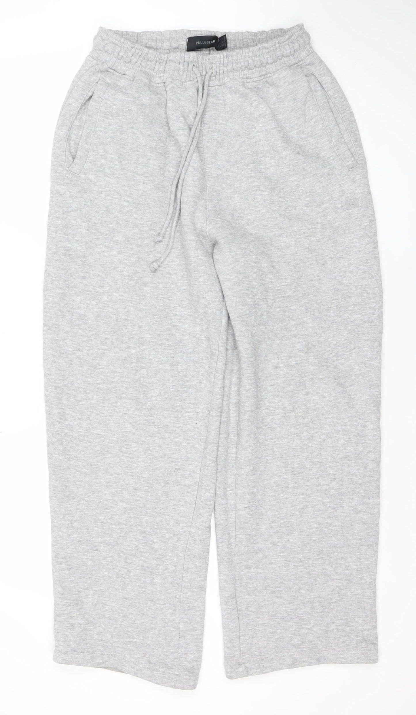 Pull&Bear Men's Grey Sweatpants S Regular Fit Drawstring Joggers