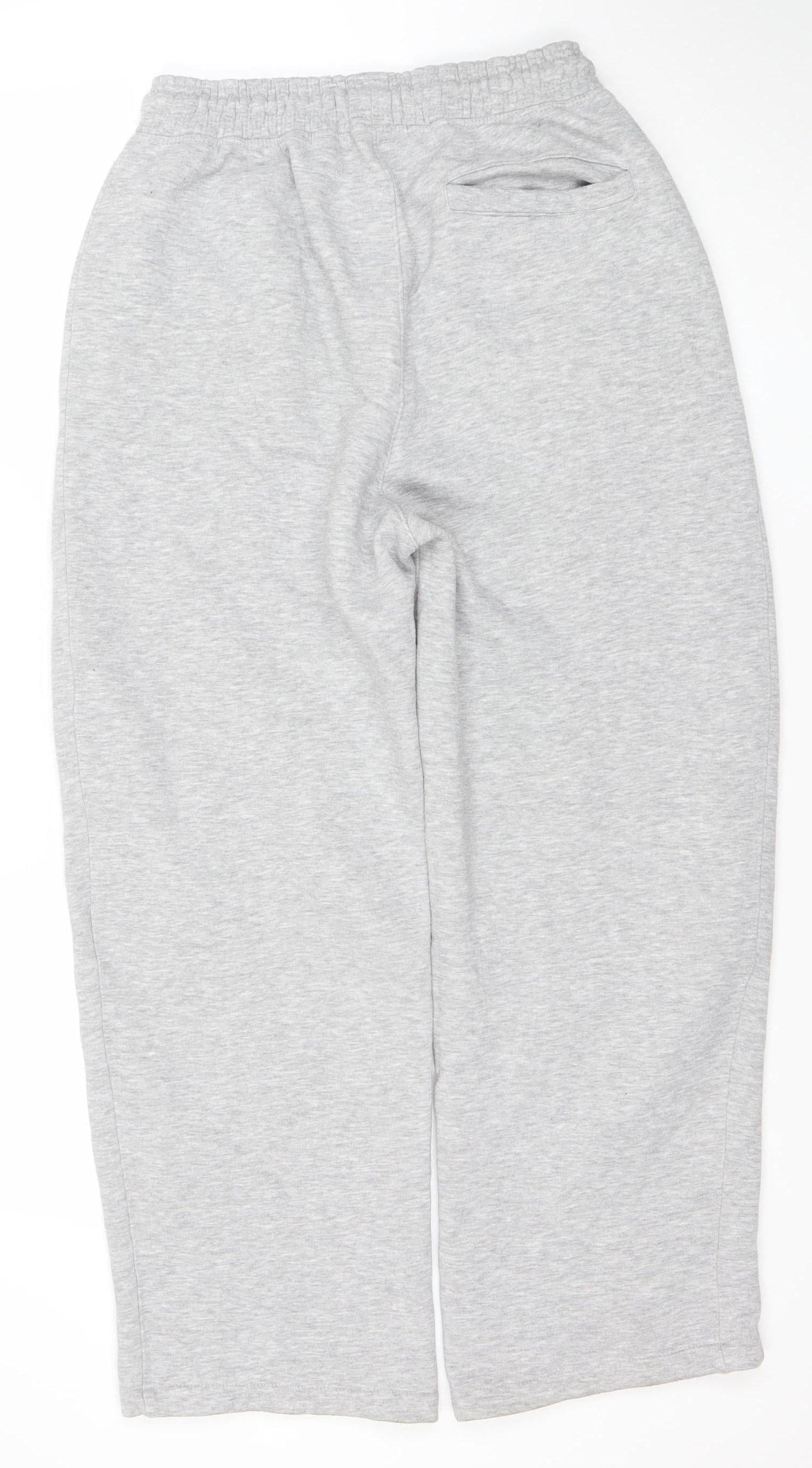 Pull&Bear Men's Grey Sweatpants S Regular Fit Drawstring Joggers