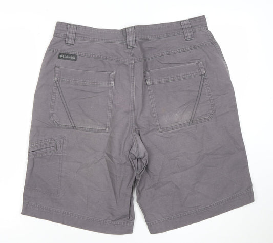 Columbia Men's Grey Cargo Shorts Size 34 Cotton Casual Outdoor