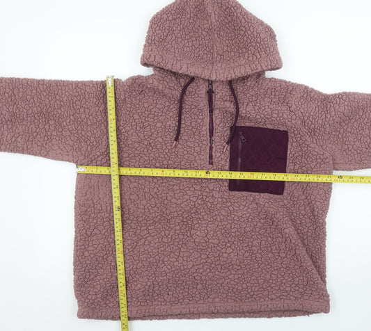 St. Bernard for Dunnes Stores Women Dark Rose Hooded Fleece Pullover Large