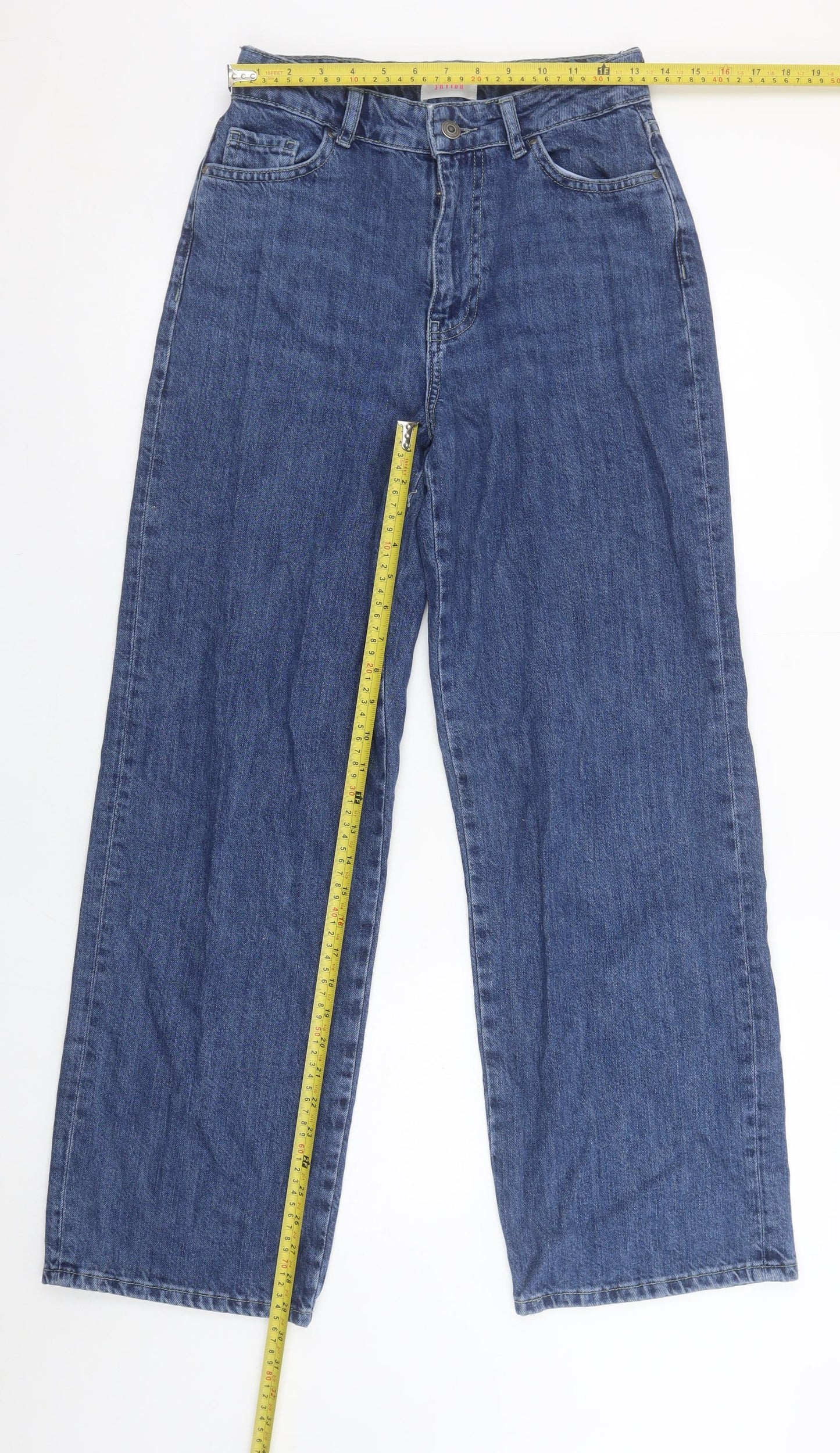 Savida Women’s Blue Wide-Leg High Rise Denim Jeans Size 8