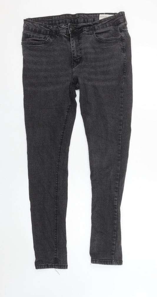 Denim Co Men's Black Super Skinny Jeans W34 L32 Cotton Blend