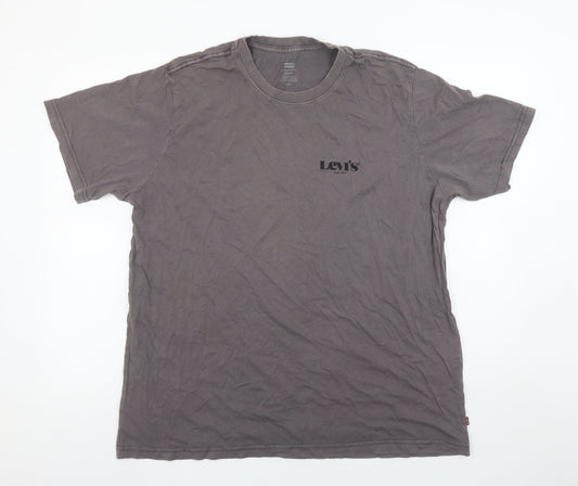 Levi's Men's Grey Relaxed Fit Cotton T-Shirt Size L