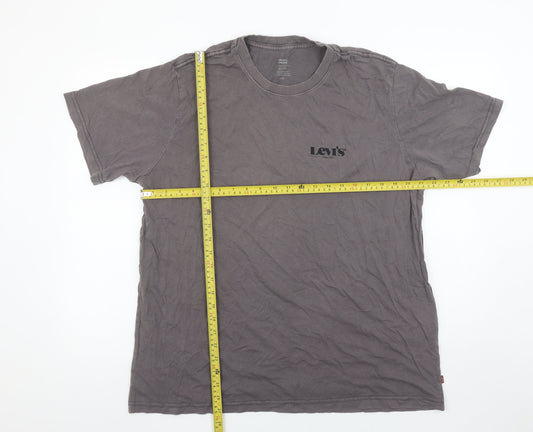 Levi's Men's Grey Relaxed Fit Cotton T-Shirt Size L
